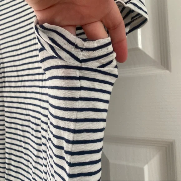 J. Crew Black & White Striped Fitted Painter Tee 100% Cotton - Picture 8 of 8